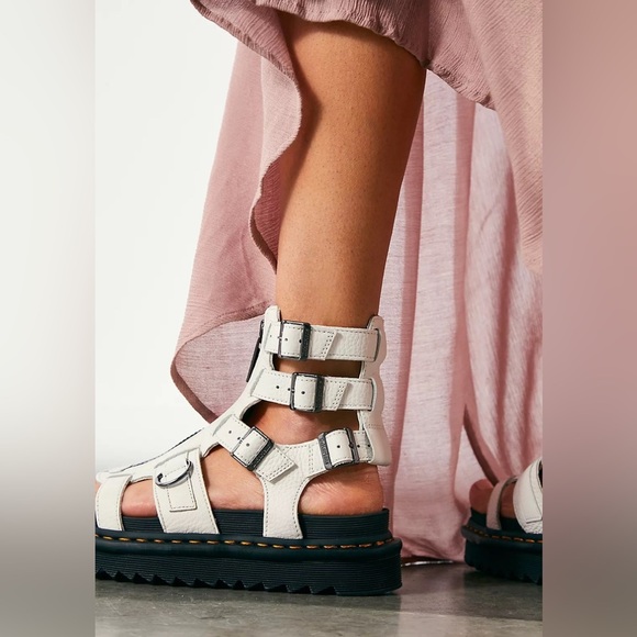 SALE Dr Marten Olson Sandals White Size 9 NEW - Picture 3 of 16